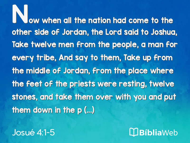 Josué 4:1-5 em imagem para compartilhar