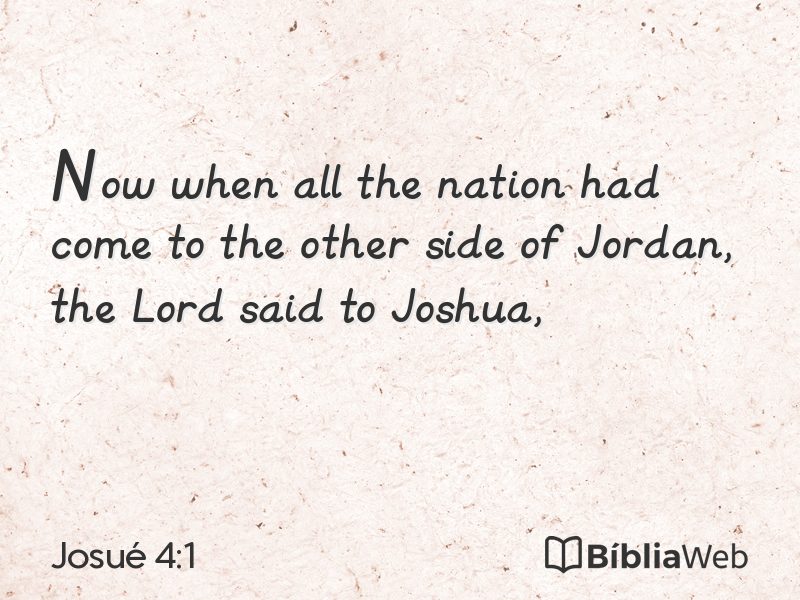 Josué 4:1 em imagem para compartilhar