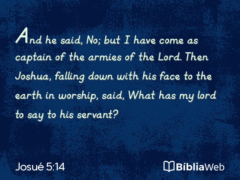 Josué 5:14 em imagem para compartilhar
