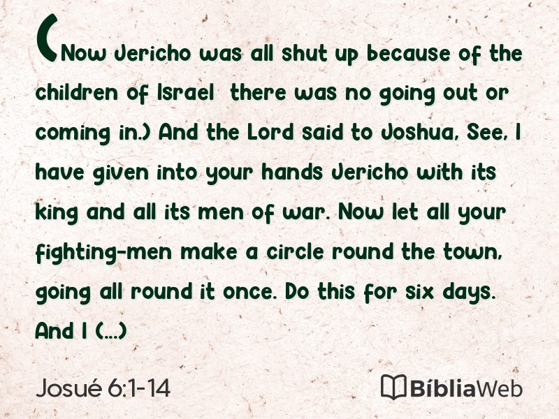 Josué 6:1-14 em imagem para compartilhar