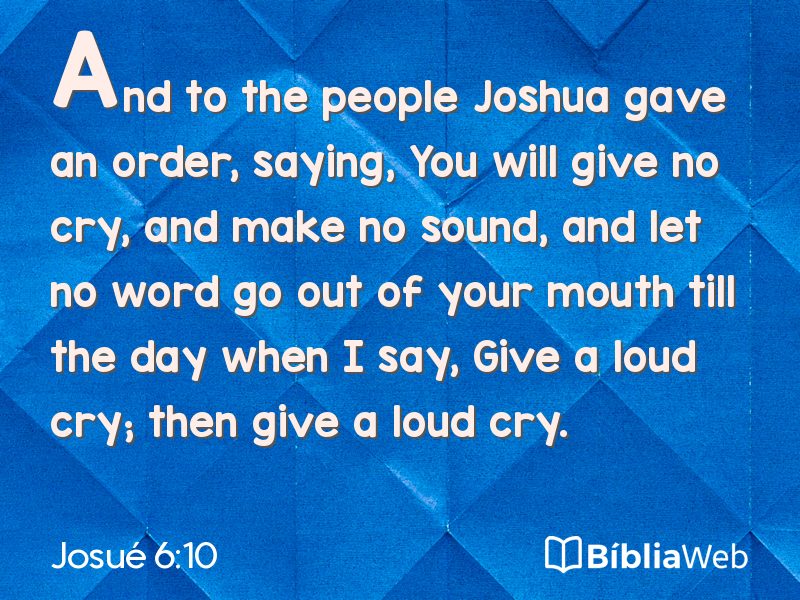 Josué 6:10 em imagem para compartilhar