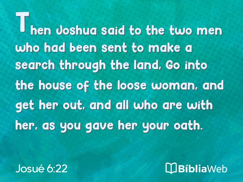 Josué 6:22 em imagem para compartilhar