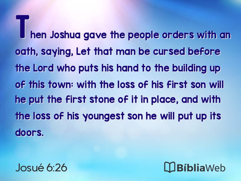 Josué 6:26 em imagem para compartilhar