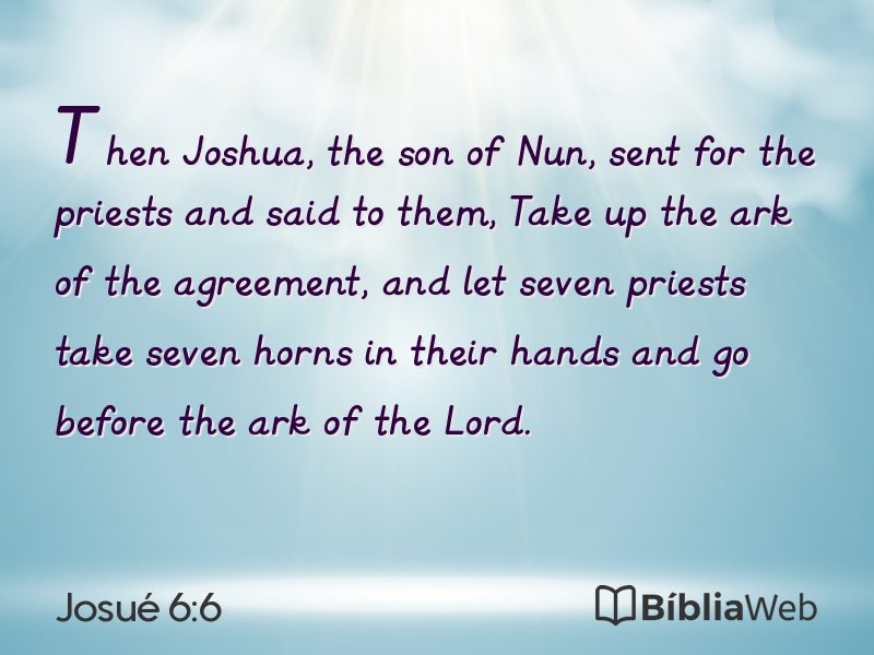Josué 6:6 em imagem para compartilhar