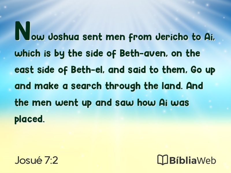 Josué 7:2 em imagem para compartilhar