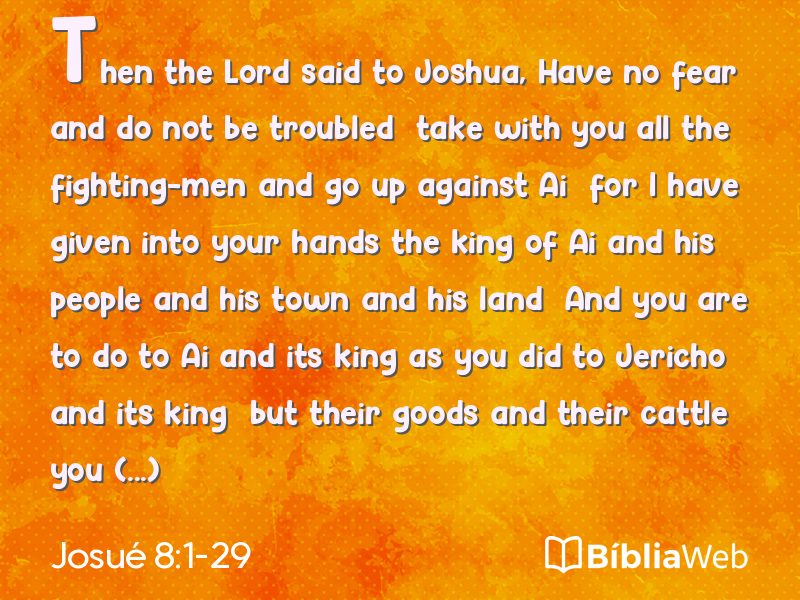 Josué 8:1-29 em imagem para compartilhar