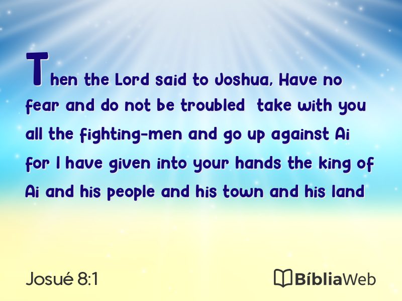 Josué 8:1 em imagem para compartilhar