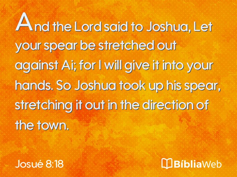 Josué 8:18 em imagem para compartilhar