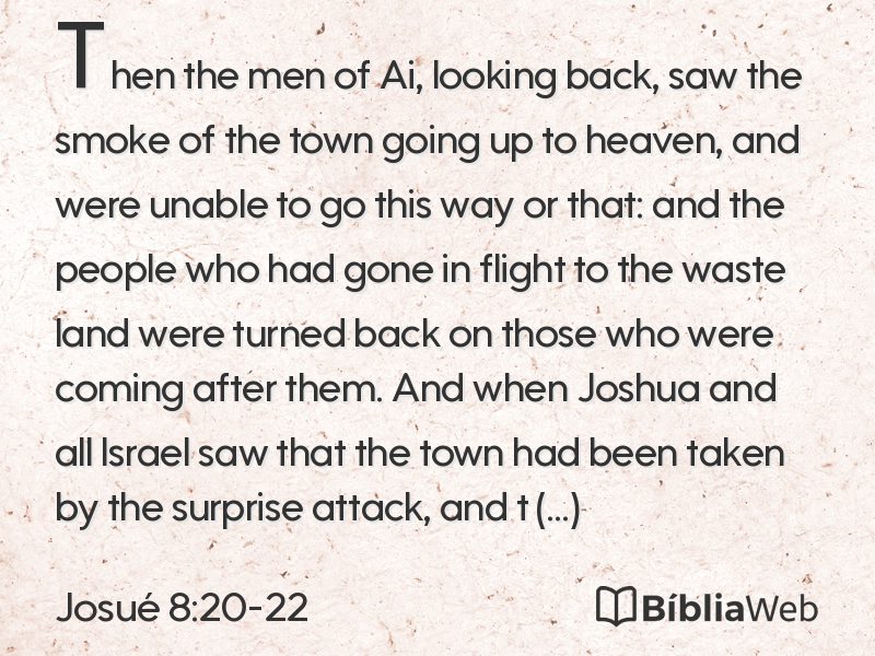 Josué 8:20-22 em imagem para compartilhar