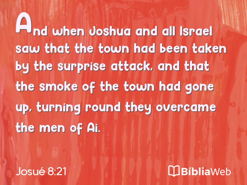 Josué 8:21 em imagem para compartilhar