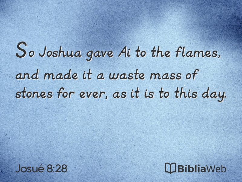 Josué 8:28 em imagem para compartilhar