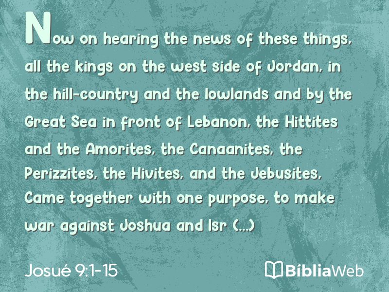 Josué 9:1-15 em imagem para compartilhar