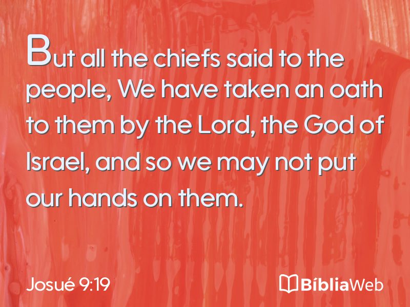 Josué 9:19 em imagem para compartilhar