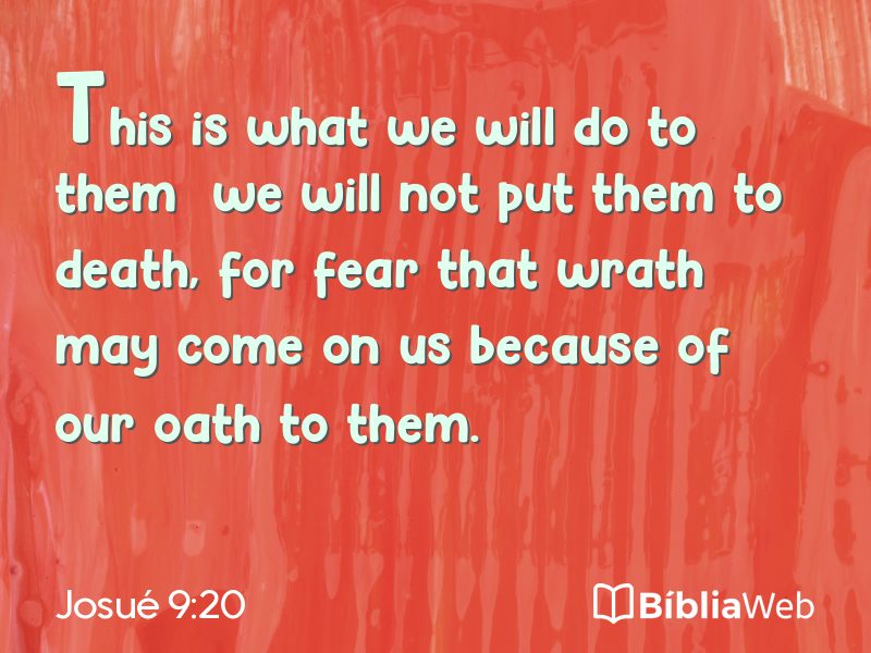 Josué 9:20 em imagem para compartilhar