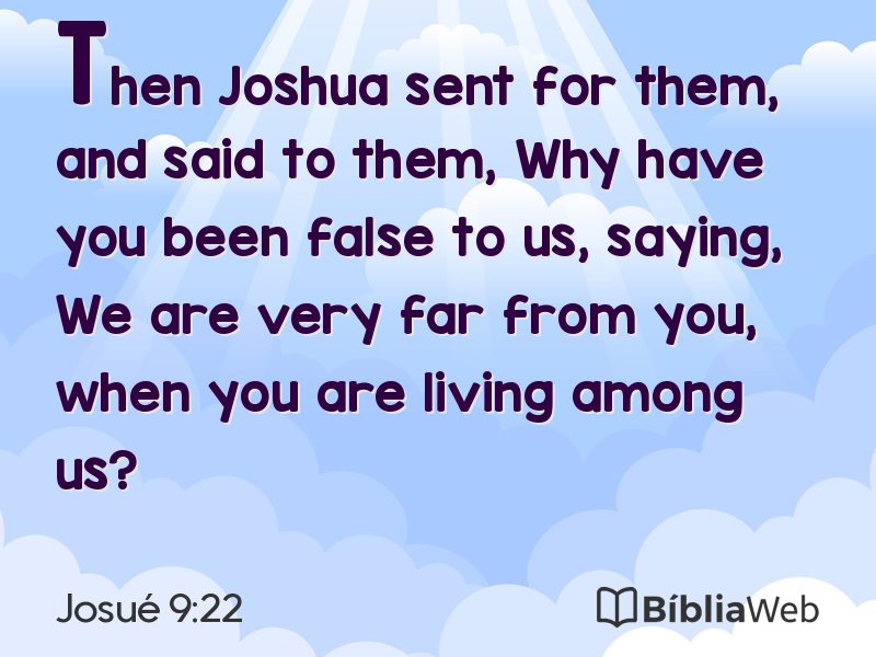 Josué 9:22 em imagem para compartilhar