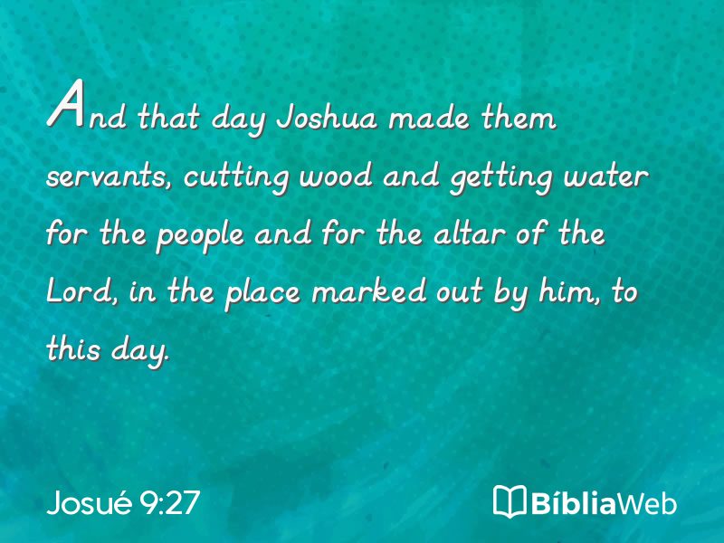 Josué 9:27 em imagem para compartilhar
