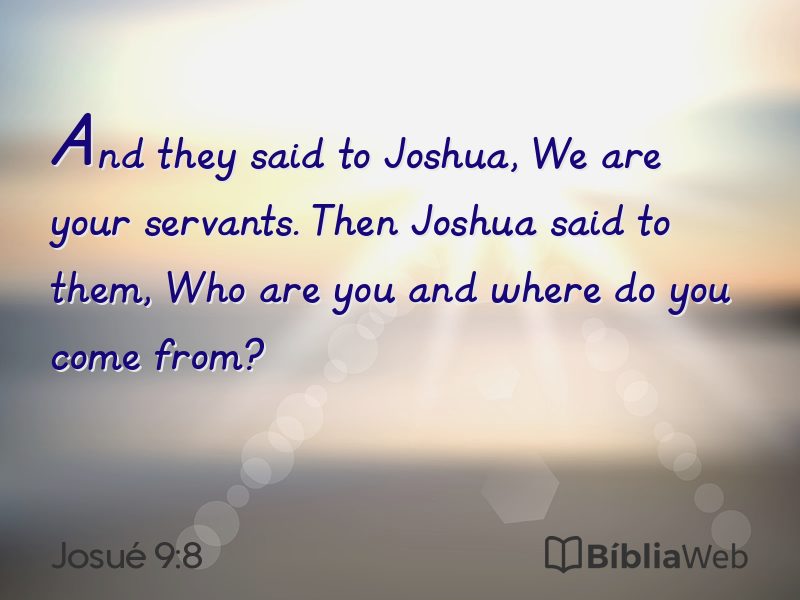 Josué 9:8 em imagem para compartilhar