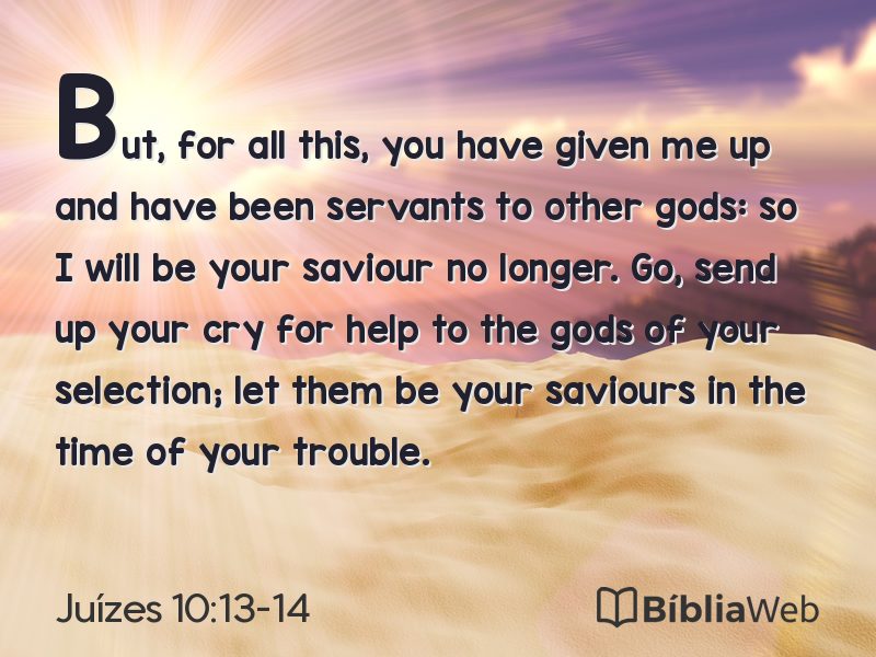 Juízes 10:13-14 em imagem para compartilhar