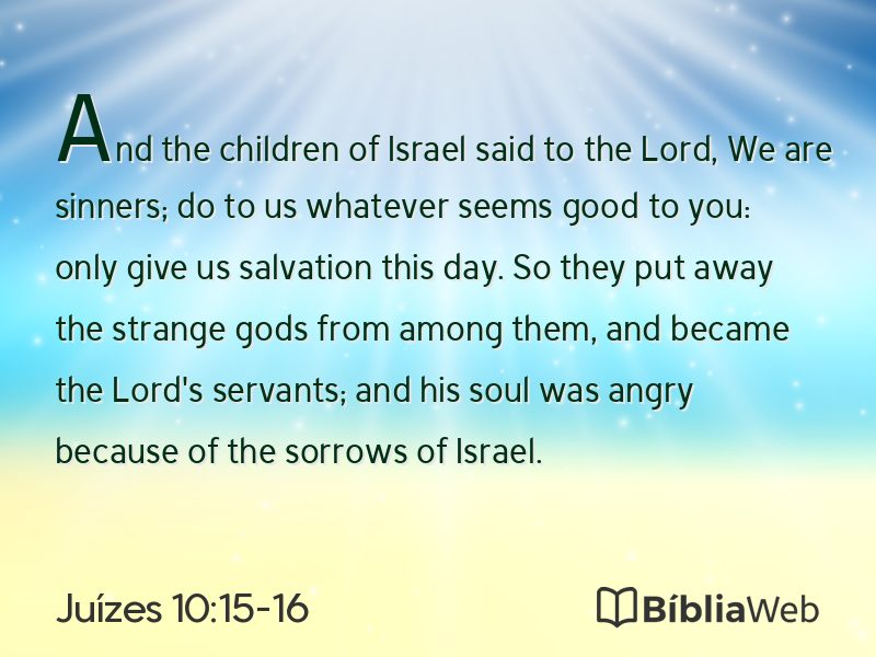 Juízes 10:15-16 em imagem para compartilhar