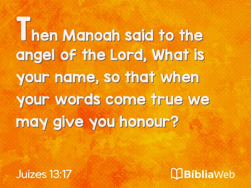 Juízes 13:17 em imagem para compartilhar