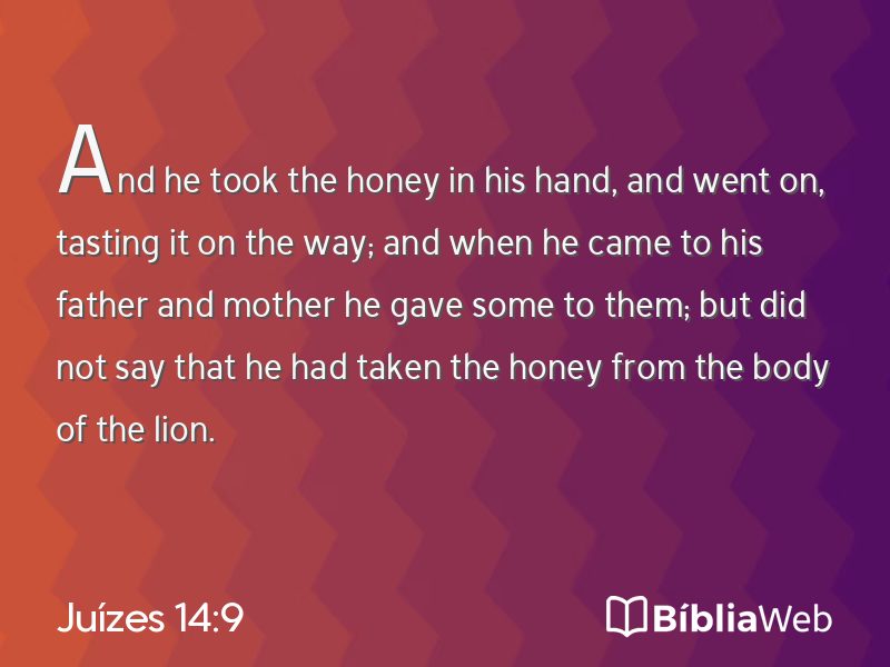 Juízes 14:9 em imagem para compartilhar