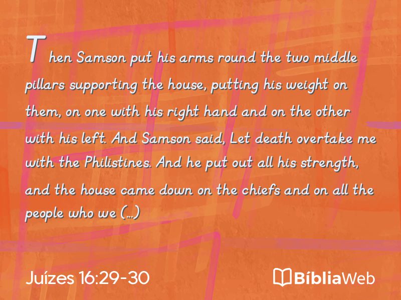 Juízes 16:29-30 em imagem para compartilhar