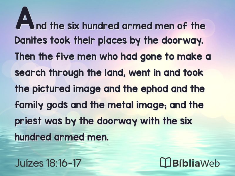 Juízes 18:16-17 em imagem para compartilhar