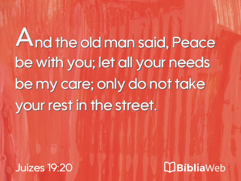 Juízes 19:20 em imagem para compartilhar