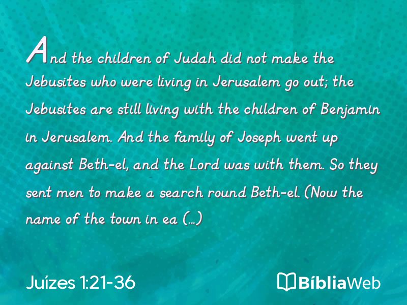 Juízes 1:21-36 em imagem para compartilhar