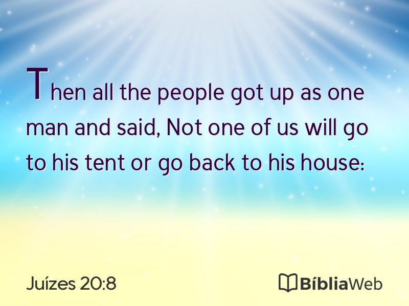 Juízes 20:8 em imagem para compartilhar