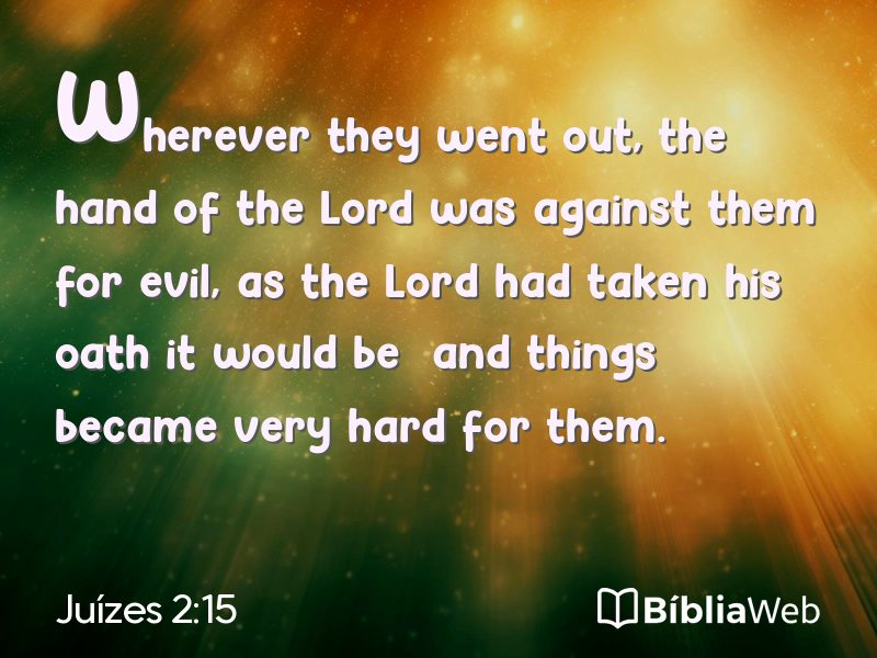 Juízes 2:15 em imagem para compartilhar