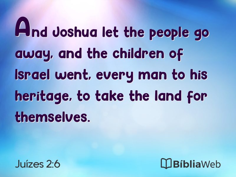 Juízes 2:6 em imagem para compartilhar