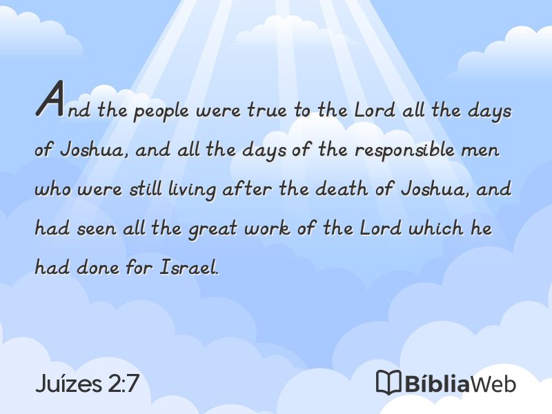 Juízes 2:7 em imagem para compartilhar