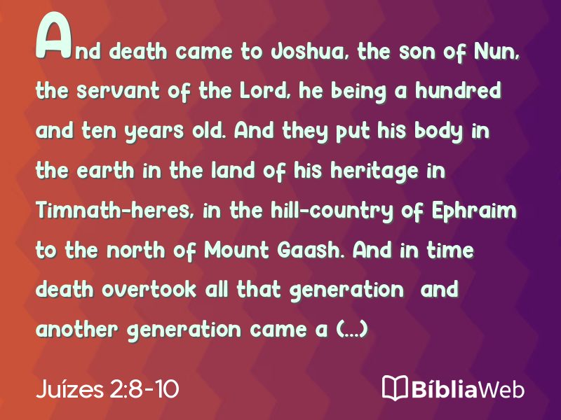 Juízes 2:8-10 em imagem para compartilhar