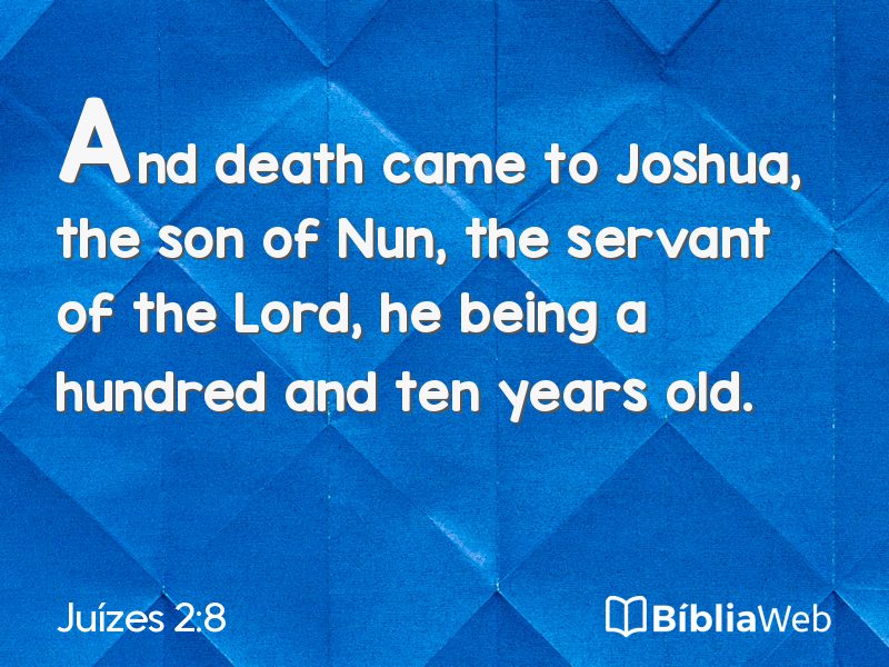 Juízes 2:8 em imagem para compartilhar
