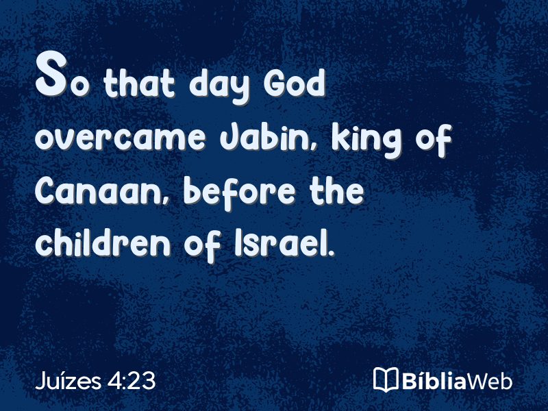 Juízes 4:23 em imagem para compartilhar