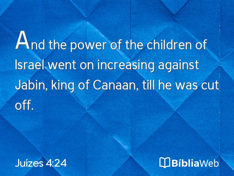 Juízes 4:24 em imagem para compartilhar