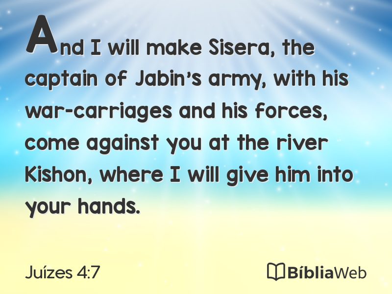Juízes 4:7 em imagem para compartilhar