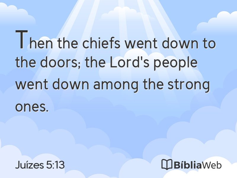Juízes 5:13 em imagem para compartilhar