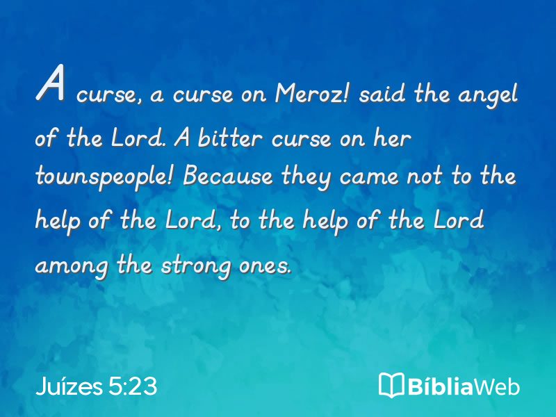 Juízes 5:23 em imagem para compartilhar
