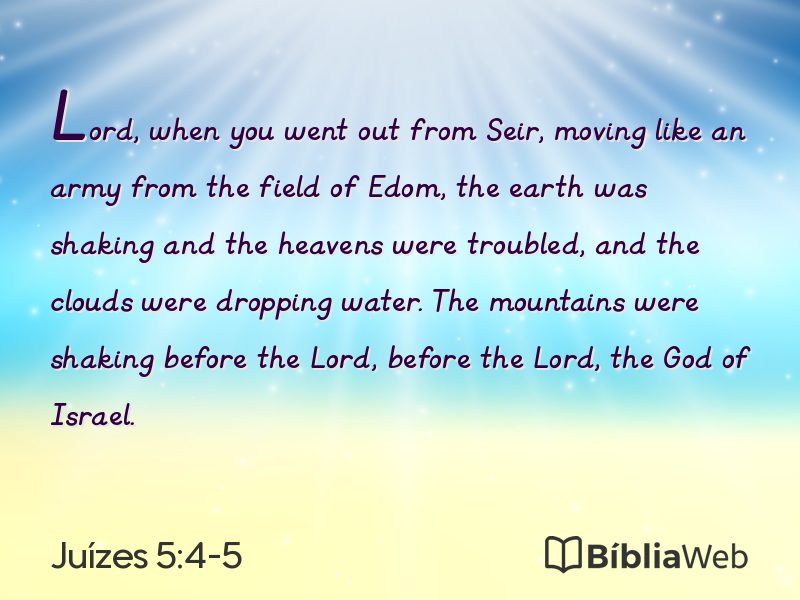 Juízes 5:4-5 em imagem para compartilhar