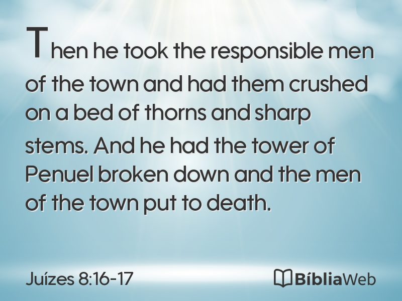 Juízes 8:16-17 em imagem para compartilhar