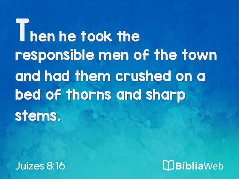 Juízes 8:16 em imagem para compartilhar
