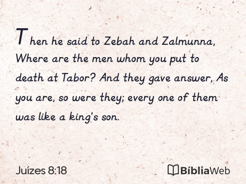 Juízes 8:18 em imagem para compartilhar