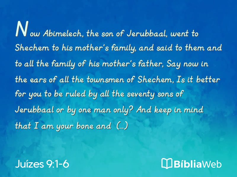 Juízes 9:1-6 em imagem para compartilhar