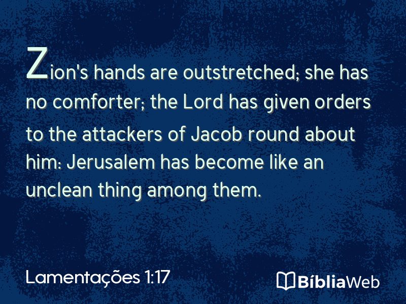 Lamentações 1:17 em imagem para compartilhar
