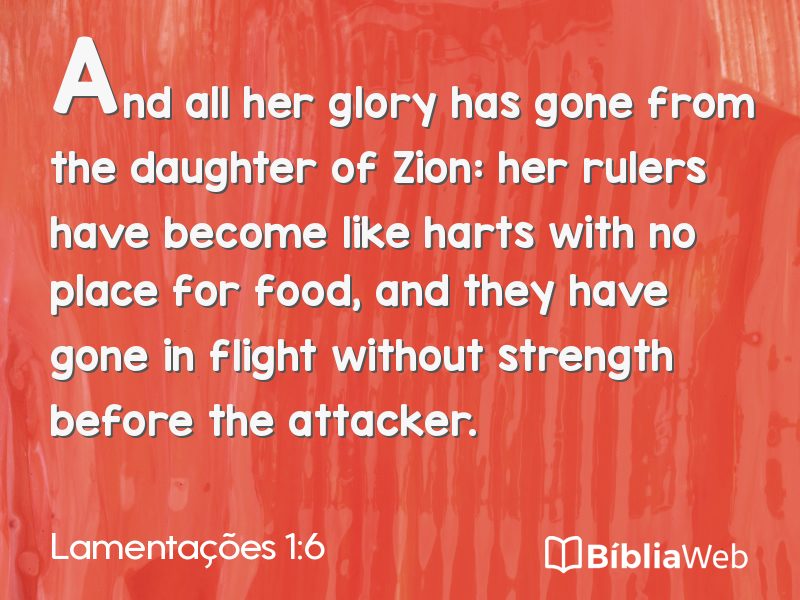 Lamentações 1:6 em imagem para compartilhar