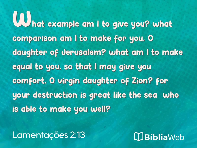 Lamentações 2:13 em imagem para compartilhar