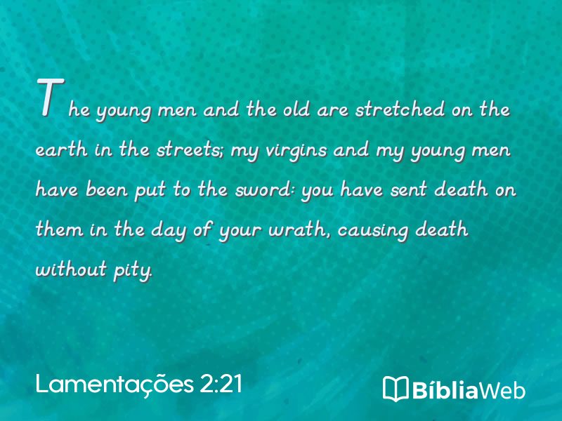 Lamentações 2:21 em imagem para compartilhar