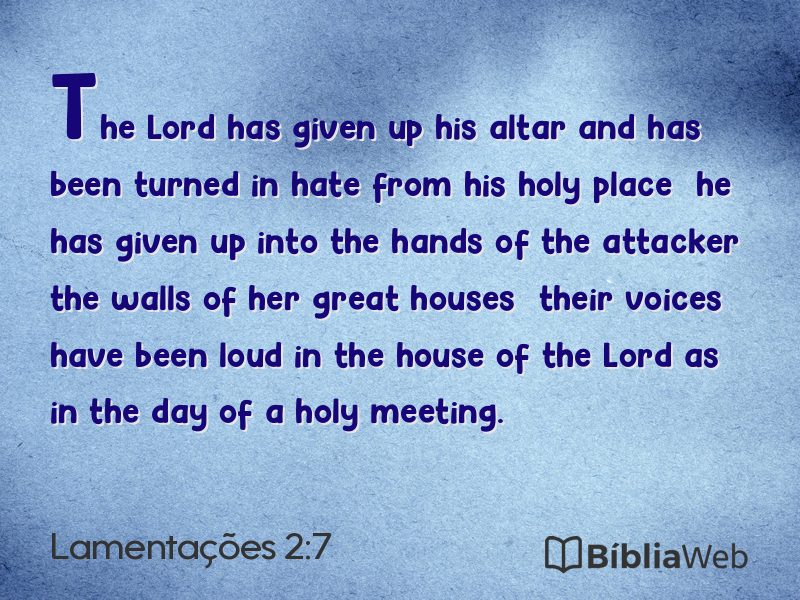 Lamentações 2:7 em imagem para compartilhar